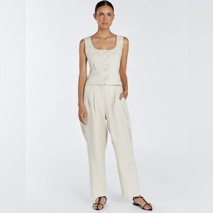 DISSH Natural Linen Tapered Pant NWT Size 2